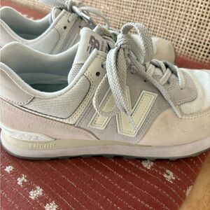 New Balance 574 Gray and Cream Women's Sneakers